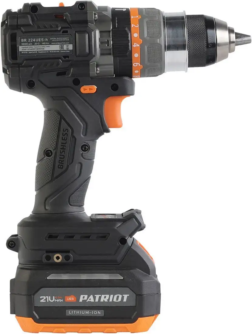 Ударная дрель-шуруповерт Patriot BR 224 UES-H 180301524 (с 2-мя АКБ, кейс) – фото товара