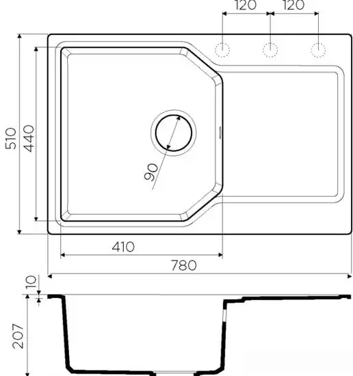 Кухонная мойка Omoikiri Yonaka 78 BE - фото товара