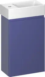 Wellsee Тумба под умывальник 2 в 1 WC Area 221804002 (тумба/матовый синий, раковина/глянцевый белый, без ножек) – изображение в каталоге