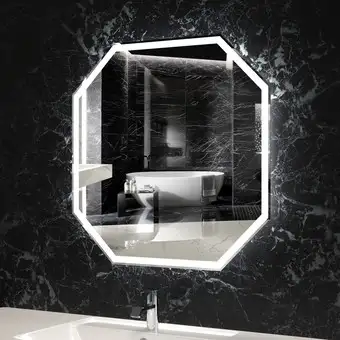Пекам Зеркало LED Octagon-80x80spcl (сенсор прикосн./подогрев/часы) – изображение в каталоге
