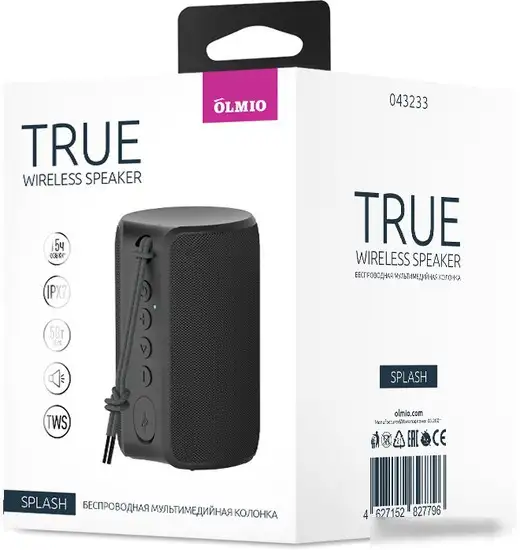 Беспроводная колонка Olmio Splash BS-02 – фото товара
