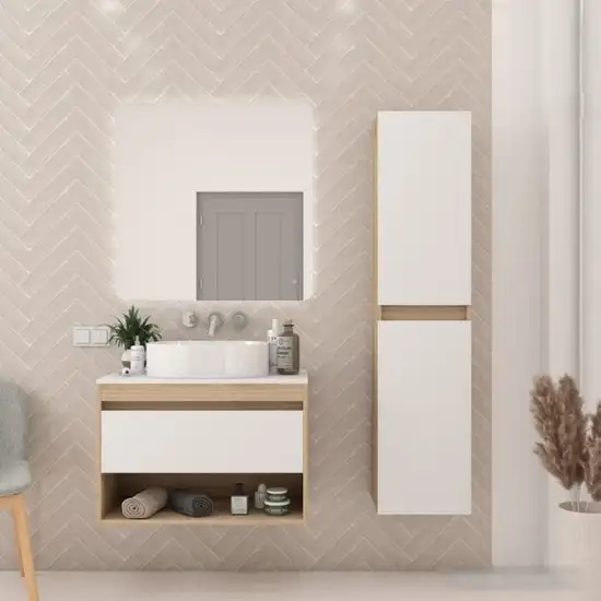 Teymi Тумба под умывальник Ritta 75 T60521 (дуб эврика/белый матовый) – фото товара