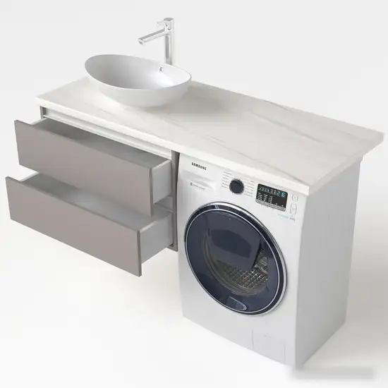 Дабер Тумба под умывальник 003 Т3.8.0.4Б (серый/белый) – фото товара