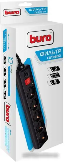 Сетевой фильтр Buro 500SH-10-B – фото товара