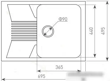 Кухонная мойка Zigmund & Shtain Klassisch 695 (каменная соль) - фото товара