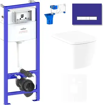 Унитаз Lavinia Boho Relfix Aveo Rimless 7 в 1 75110258 (фиолетовый стекло) - изображение в каталоге