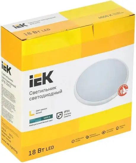 Светильник IEK LDPB0-3003-18-4000-K01 (белый) – фото товара