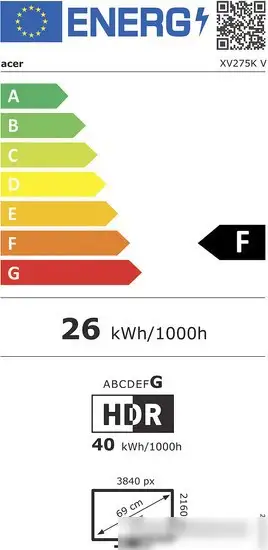 Игровой монитор Acer Nitro XV275KVymipruzx UM.HX5EE.V05 – фото товара