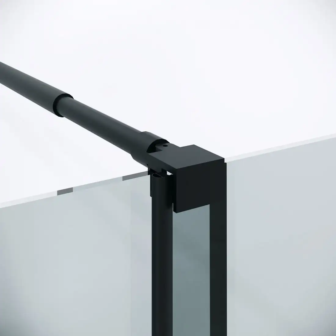 Душевая стенка Niagara Nova NG-671-90BLACK 90x200 (черный матовый/прозрачное стекло) - фото товара