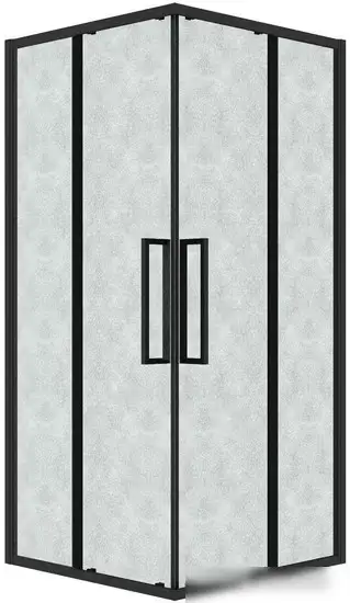 Душевой уголок Grossman Cosmo 100x100x195 300.K33.02.1010.21.02 (черный матовый/шиншилла стекло)