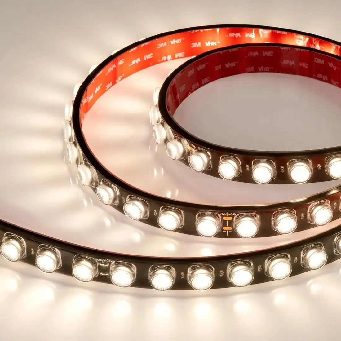 Светодиодная лента Arlight 21W/m 42LED/m 2835SMD теплый белый 5М FLT-PS-A42-BLACK-23mm 24V 040920 – фото товара