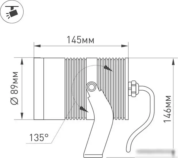 Садовый светильник Arlight ALT-RAY-R89-25W Day4000 029699 – фото товара