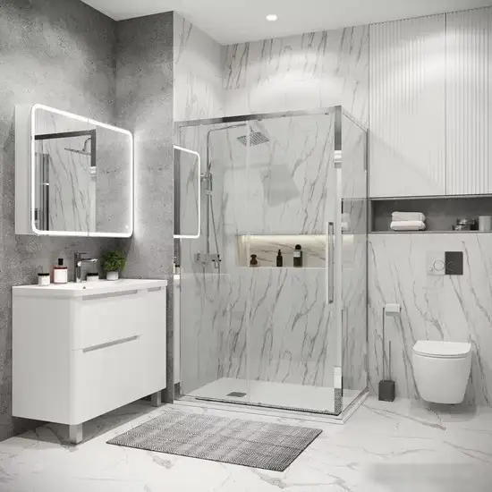 Душевая стенка Grossman Cosmo 80x195 200.K33.02.80.10.00 (хром/стекло прозрачное) - фото товара