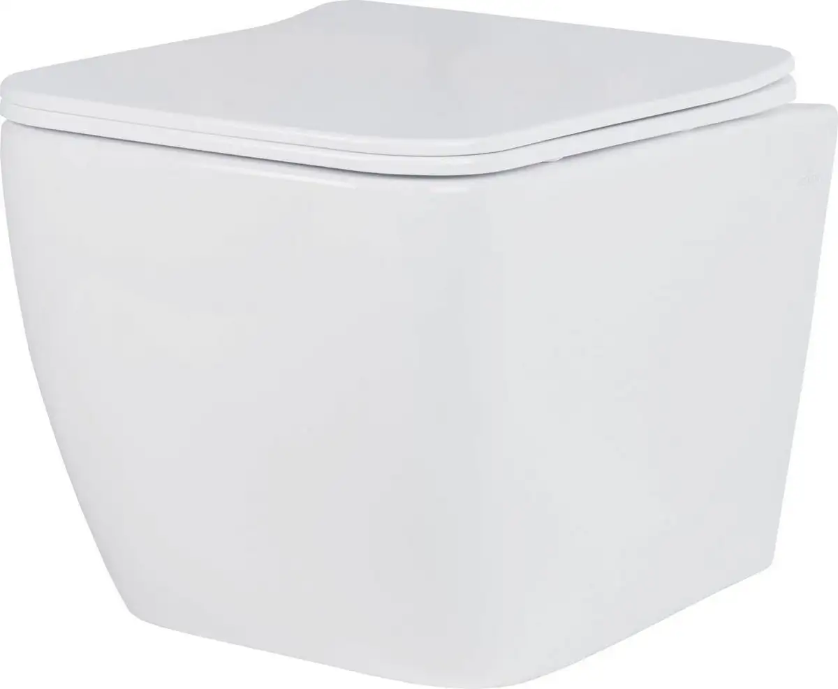 Унитаз подвесной Roxen Cube Tornado в комплекте с инсталляцией StounFix Dual Fresh 6 в 1 868598 (кнопка: оружейная сталь матовая) - фото товара