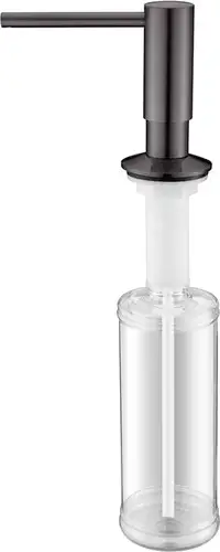 Дозатор для жидкого мыла Paulmark Decus D004-GM (черный/вороненая сталь) – изображение в каталоге