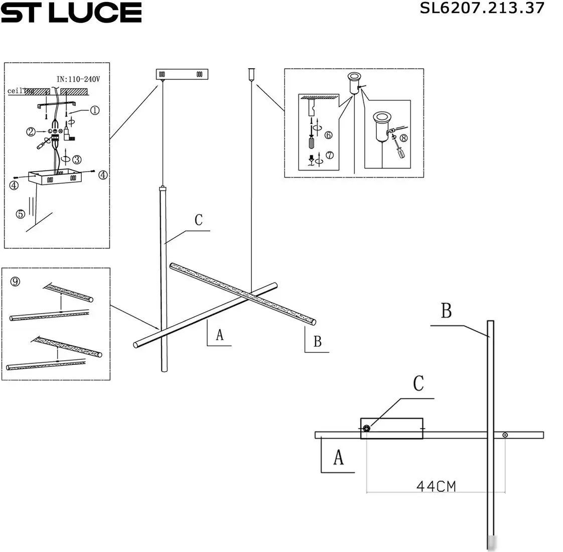 Подвесная люстра ST Luce SL6207.213.37 – фото товара