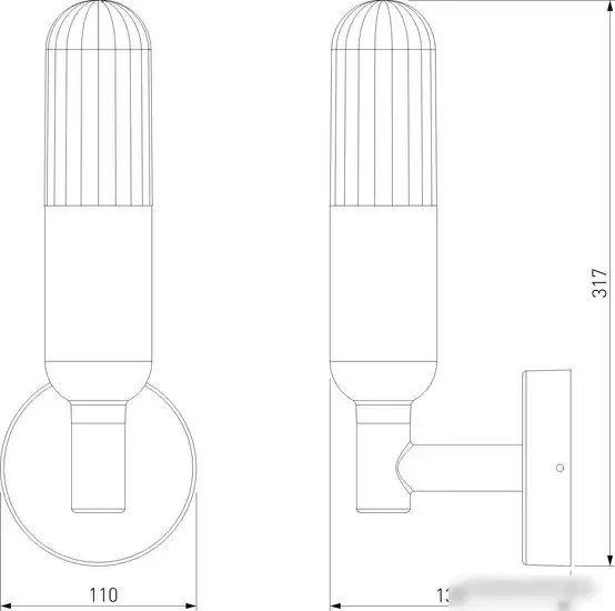 Уличный настенный светильник Elektrostandard Isida 35165/U (черный) – фото товара