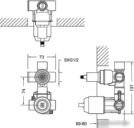 Скрытый механизм Bravat D969C-A-ENG - фото товара
