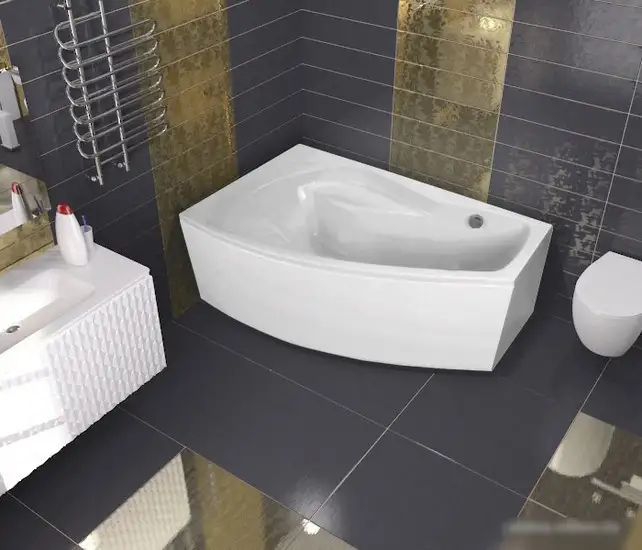 Ванна Santek Майорка XL 160x95 R (с каркасом и экраном) - фото товара