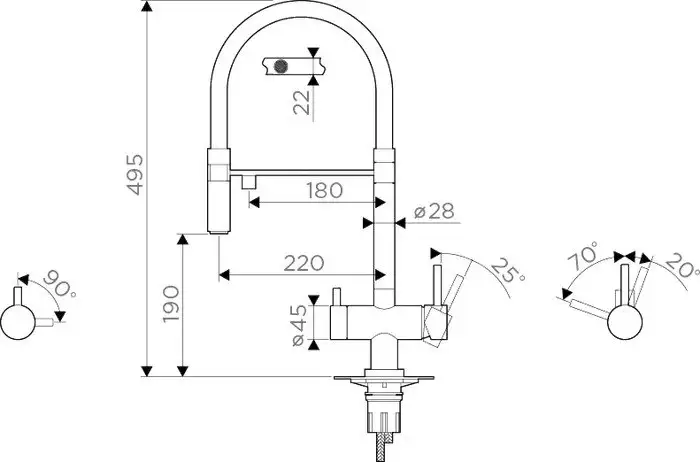Смеситель Omoikiri Kanto-BN-WH 4994298 - фото товара