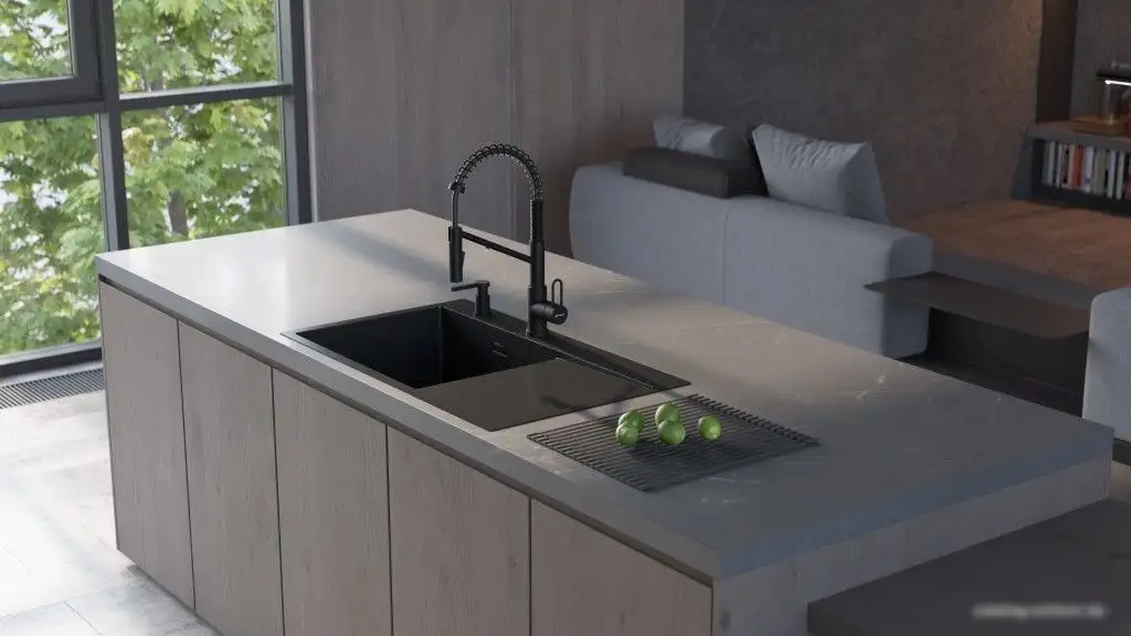 Кухонная мойка Omoikiri Akisame 86-GB-R Side (графит) - фото товара