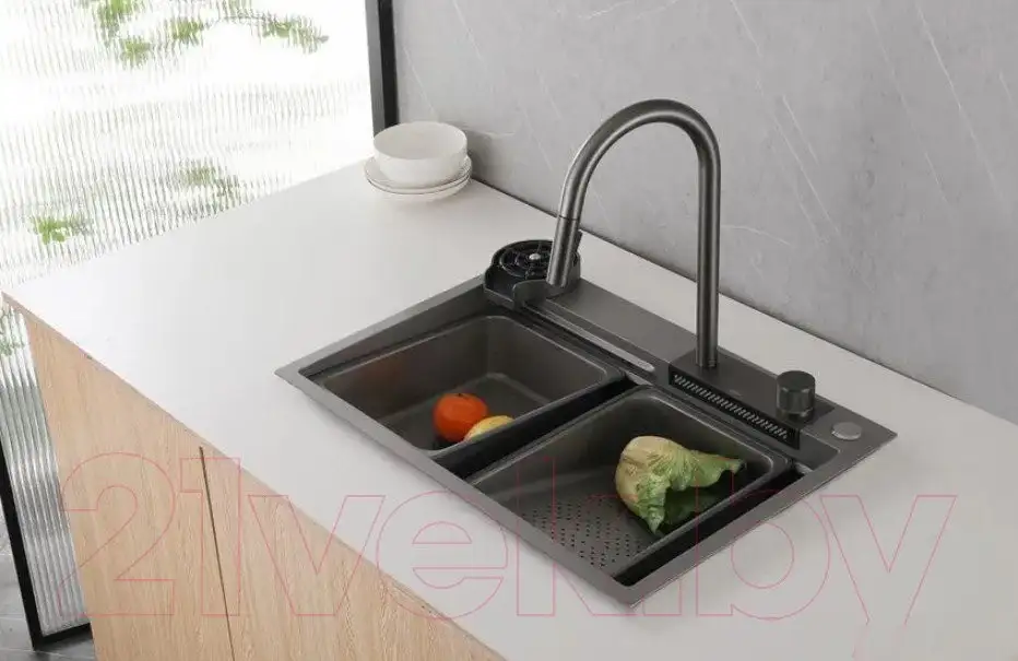 Кухонная мойка Abber Wasser Kreis AF2194NG (никель) - фото товара