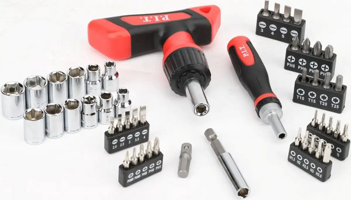 Набор отвертка с битами и головками P.I.T. Advance HSDR04-0048 (48 предметов) – фото товара