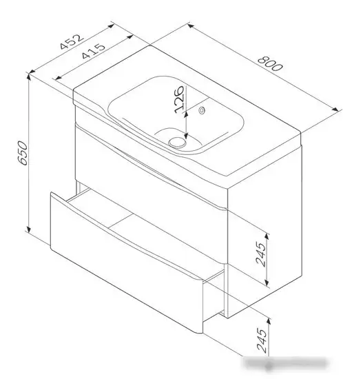 AM.PM Тумба под умывальник Like [M80FHX0802WG] – фото товара