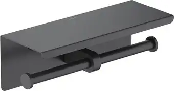 Держатель для туалетной бумаги Aquatek Оберон AQ4909MB (с полкой, черный матовый) – изображение в каталоге