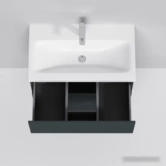 AM.PM Тумба под умывальник Gem 75 M90FHX07522GM (2 ящика, графит) – фото товара