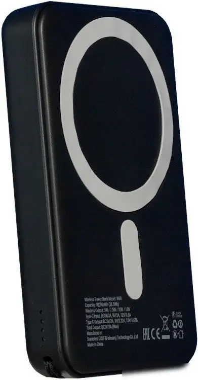 Внешний аккумулятор Roome MagCity W60 10000mAh Magnetic Wireless (черный) – фото товара