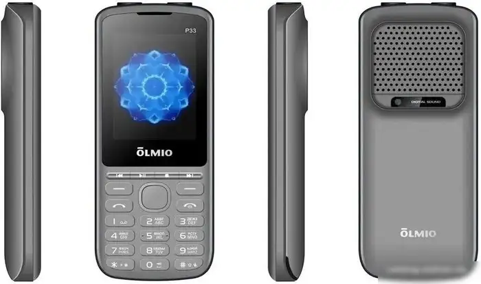 Кнопочный телефон Olmio P33 (серый) – фото товара