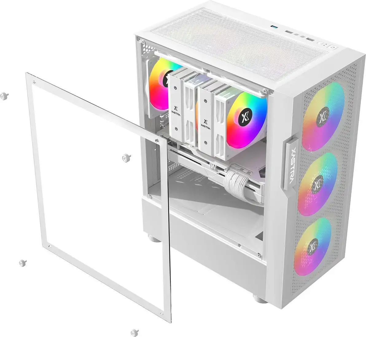 Корпус XASTRA A302 4FRGB WH (белый) – фото товара