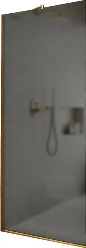 Душевая стенка MaybahGlass 119x195 MGD-687-3у (графитовое матовое стекло/золотой) - изображение в каталоге