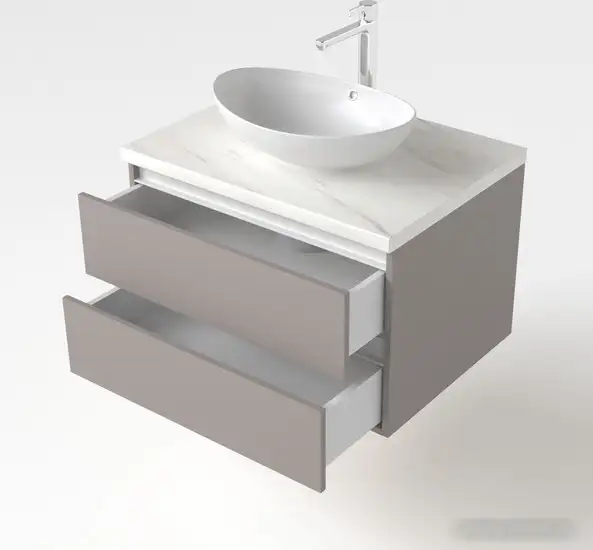Дабер Тумба под умывальник 002 Т2.8.0.4Б (серый/белый) – фото товара