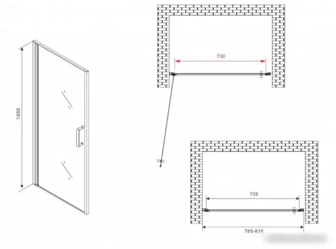 Душевая дверь Abber Sonnenstrand AG04080 - фото товара