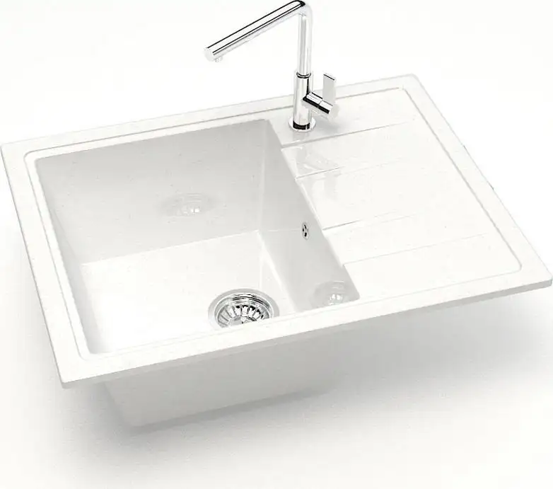 Кухонная мойка MARRBAXX Карельский камень модель 150/G31 (белый) - фото товара