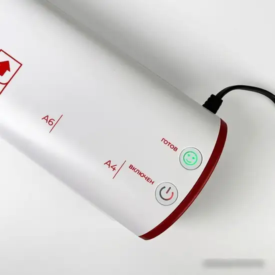 Ламинатор Гелеос ЛМ A4 Модерн (белый/красный) – фото товара