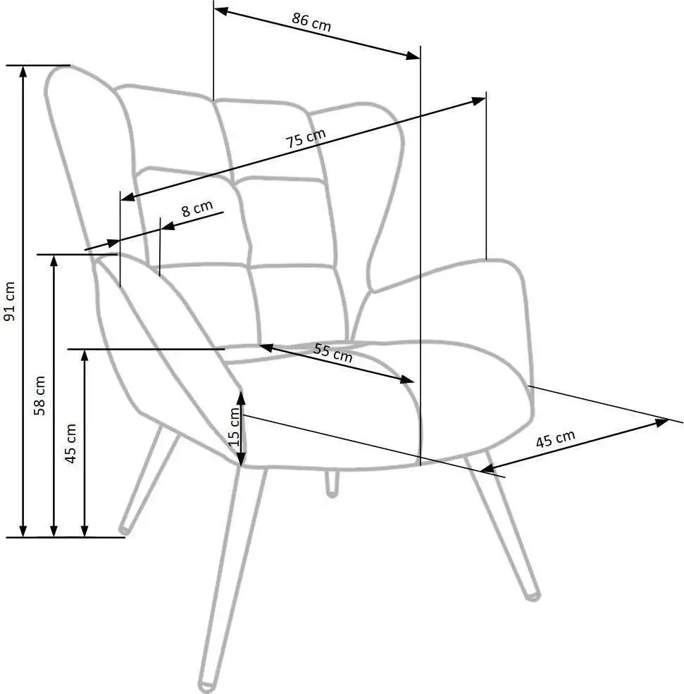 Интерьерное кресло Halmar Tyrion (бежевый)