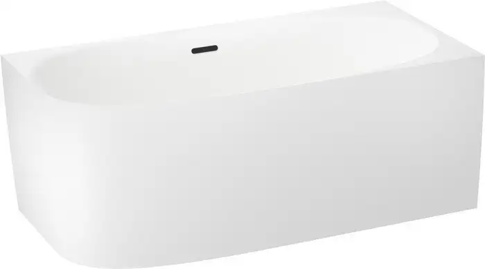 Ванна Wellsee Belle Spa 2.0 160x75 235803003 (пристенная ванна (правая) белый глянец, экран, каркас, сифон-автомат матовый черный) - фото товара