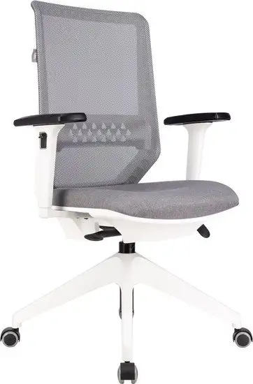 Офисное кресло Бюрократ MC-W611NL (серый TW-04/ткань 38-417/пластик белый) – изображение в каталоге