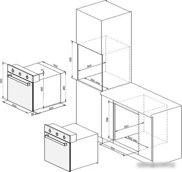 Электрический духовой шкаф Darina 2V5 BDE112 708 B - фото товара