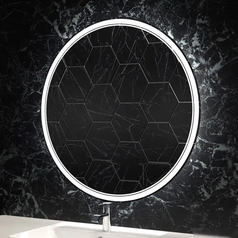 Пекам Зеркало Ring2 90x90 ring2-90x90 (с подсветкой, с механической клавишей включения) – фото товара