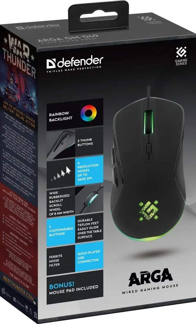Игровая мышь Defender Arga GM-049 – фото товара