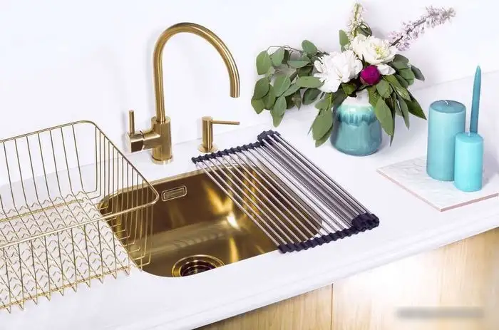 Кухонная мойка Omoikiri Omi 44-U/I LG (светлое золото) - фото товара