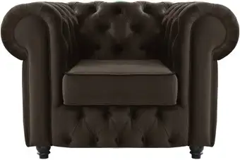 Интерьерное кресло Brioli Честерфилд (B74/коричневый) – изображение в каталоге