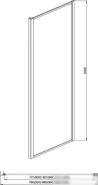 Душевая стенка Aquatek 90x200 AQ ARI WA 09020GM - фото товара