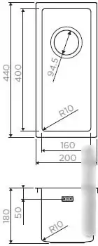 Кухонная мойка Omoikiri Taki 20-U/IF-GM - фото товара