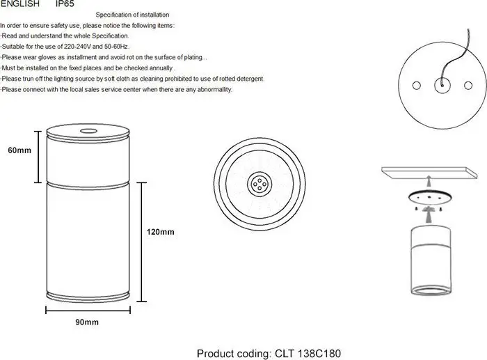 Спот Crystal Lux CLT 138C180 WH – фото товара