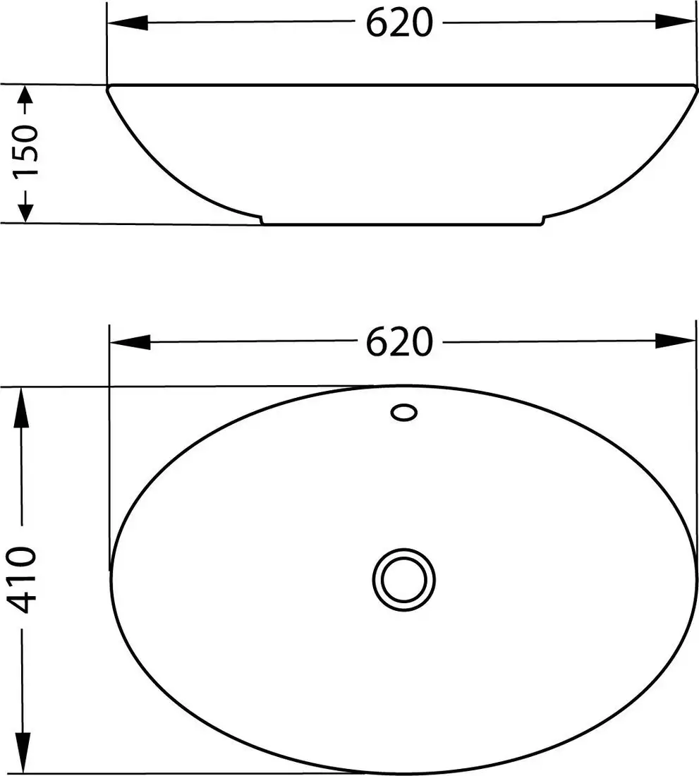 Умывальник Lauter 21709 + Moon 21СК8691BS с сифоном 21635B (черный матовый) - фото товара